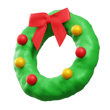 Christmas Wreath  3D Illustration