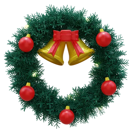 Christmas wreath  3D Illustration