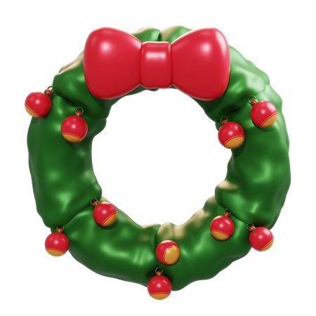 Christmas Wreath  3D Illustration