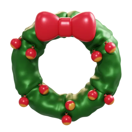 Christmas Wreath  3D Illustration