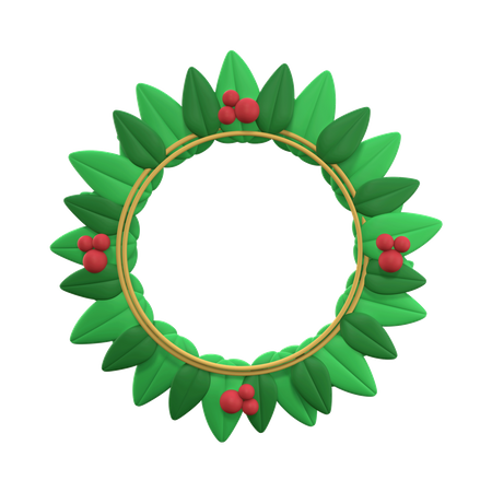 Christmas Wreath  3D Illustration