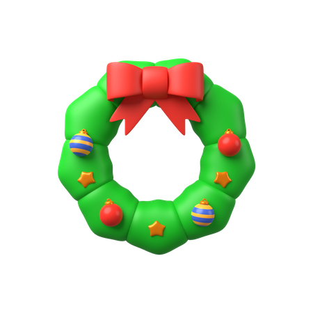 Christmas Wreath  3D Illustration