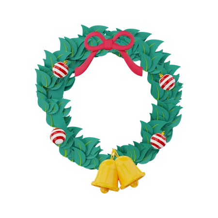 Christmas Wreath  3D Illustration