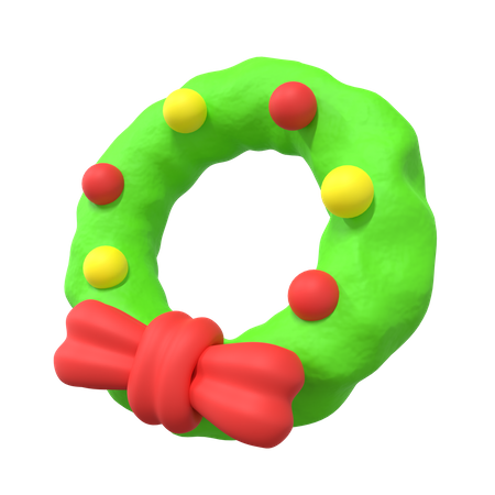 Christmas Wreath  3D Illustration