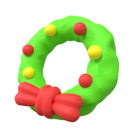 Christmas Wreath  3D Illustration