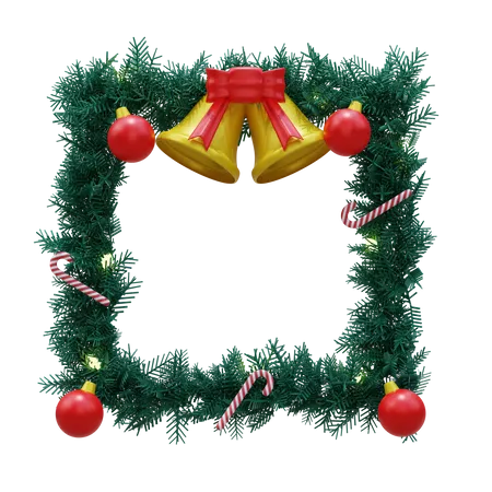 Christmas wreath  3D Illustration