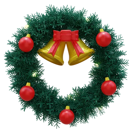 Christmas wreath 3D Illustration