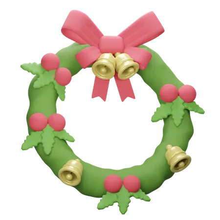 Christmas Wreath 3D Icon
