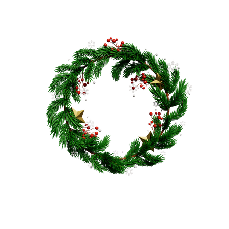 Christmas Wreath  3D Icon