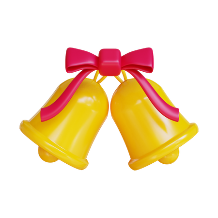 Christmas Yellow Bell  3D Illustration