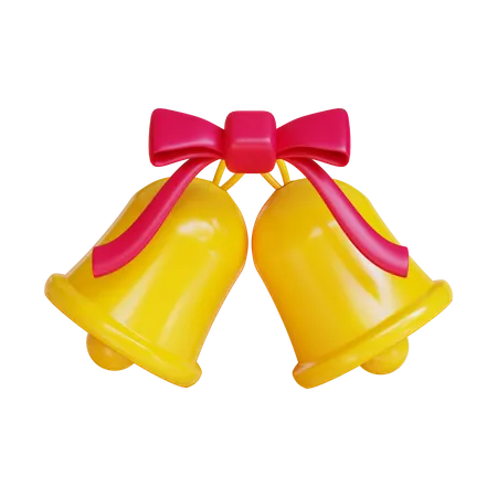 Christmas Yellow Bell  3D Illustration