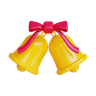 3d christmas yellow bell logo