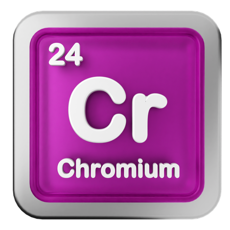 Chrom-Periodensystem  3D Icon