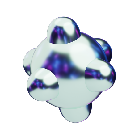 Chromatic Abstract Bubble Node  3D Icon