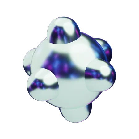 Chromatic Abstract Bubble Node  3D Icon