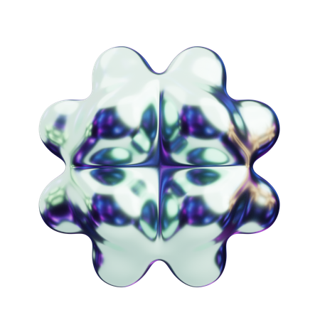 Chromatic Abstract Circular Node Hub  3D Icon