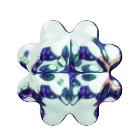 Chromatic Abstract Circular Node Hub  3D Icon