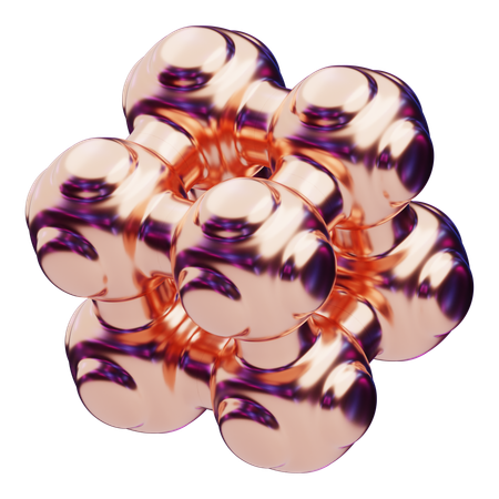 Chromatic Abstract Clustered Orbs  3D Icon