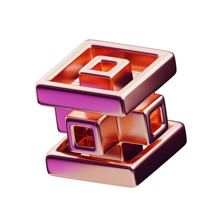 Chromatic Abstract Floral Burst  3D Icon