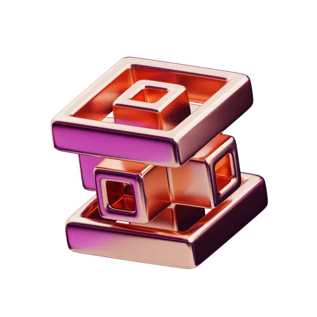 Chromatic Abstract Floral Burst  3D Icon