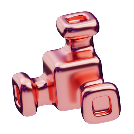 Chromatic Abstract Geometric Cross Frame  3D Icon
