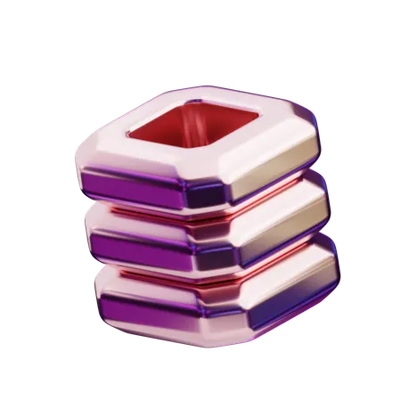 Chromatic Abstract Metallic Sphere Cluster  3D Icon