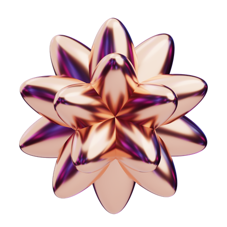 Chromatic Abstract Radiant Flower Burst  3D Icon