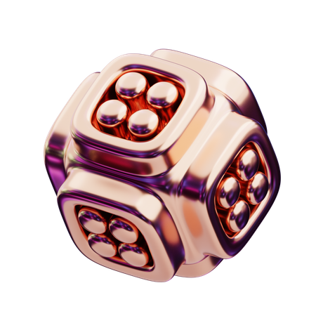 Chromatic Abstract Radiant Flower Burst  3D Icon