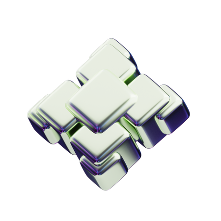Chromatic Abstract Radiant Starform  3D Icon