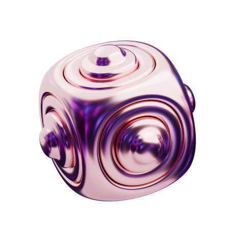 Chromatic Abstract Rose Gold Star Ring  3D Icon