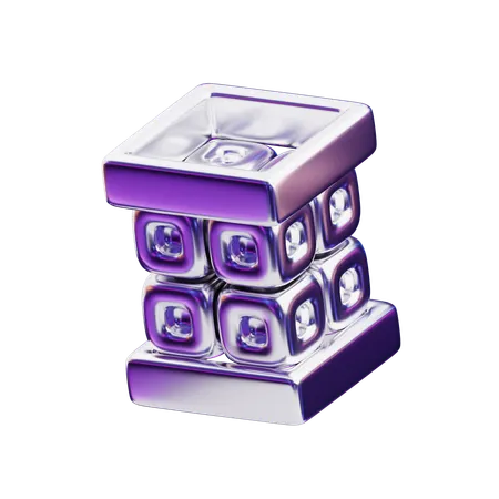 Chromatic Abstract Rounded Frame  3D Icon