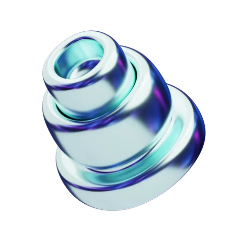 Chromatic Abstract Spiral Core Unit  3D Icon