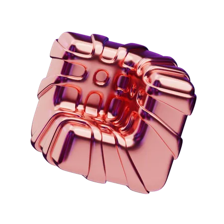 Noyau géométrique abstrait chromatique  3D Icon