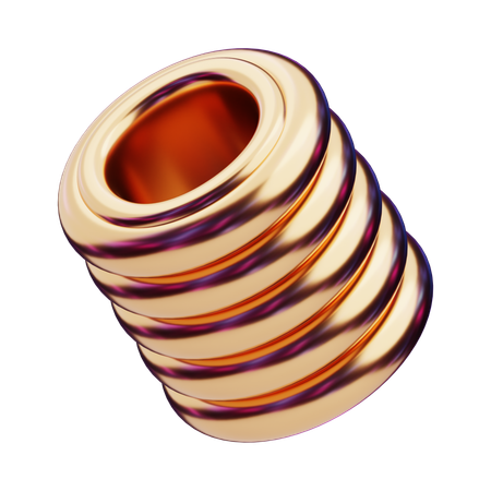 Chromatisch abstrakt Spirale Zylinder  3D Icon