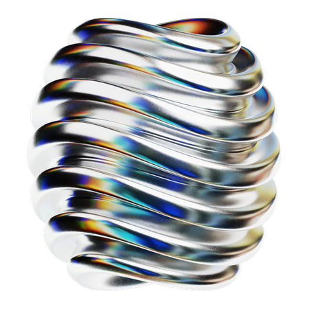 Chrome Abstract Shape  3D Icon