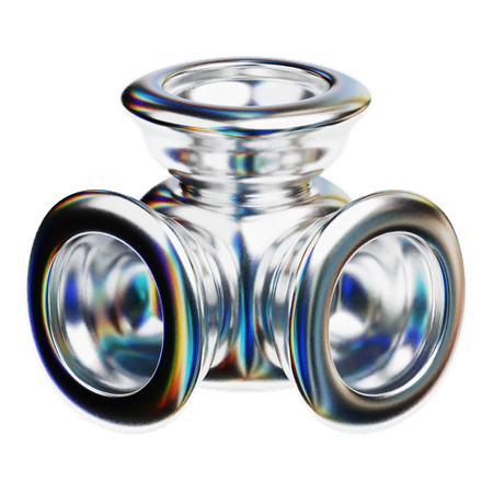 Chrome Abstract Shape  3D Icon
