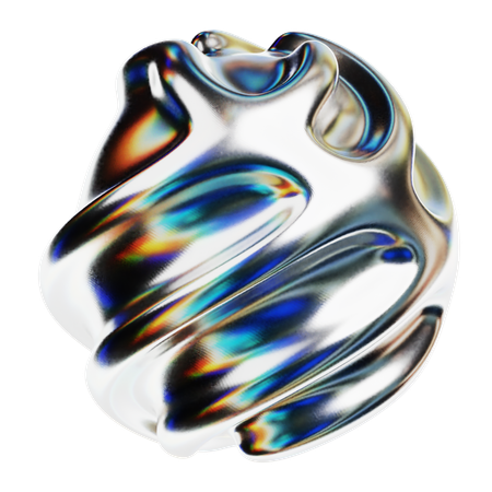 Chrome Abstract Shape  3D Icon