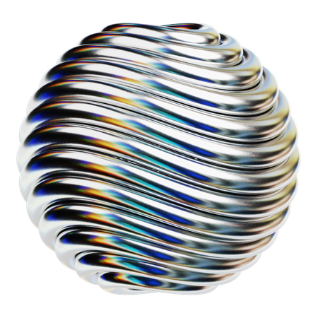 Chrome Abstract Shapes  3D Icon