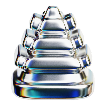 Chrome Abstract Shapes  3D Icon