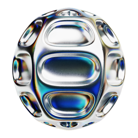 Chrome Abstract Shapes  3D Icon
