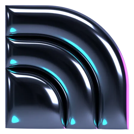 Chrome Arc Wave  3D Icon