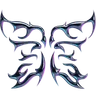 Chrome Butterfly Tribal Emblem