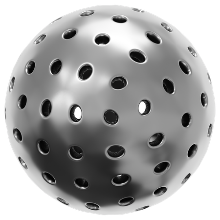 Carcasa de punto cromada  3D Icon