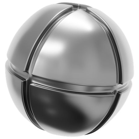 Chrome Grid Shell  3D Icon