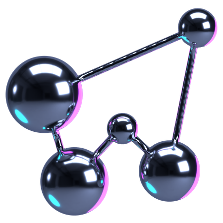 Chrome Molecule  3D Icon