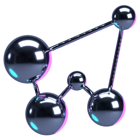 Chrome Molecule  3D Icon