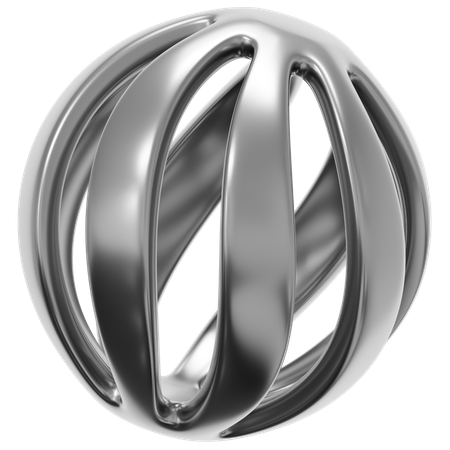 Chrome Open Frame  3D Icon