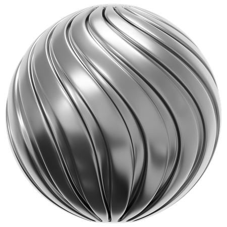 Chrome Stripe Flow  3D Icon
