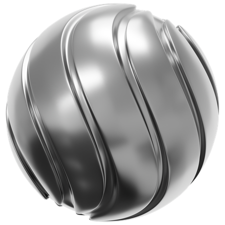 Chrome Wave Crest  3D Icon