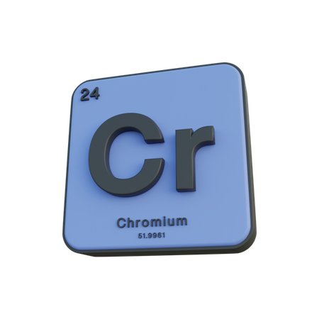 Chromium  3D Illustration